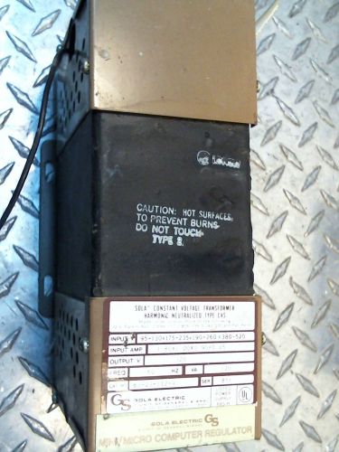 SOLA ELECTRIC TRANSFORMER  63-23-112-4  120VA MCR HARDWIRE REGULATOR