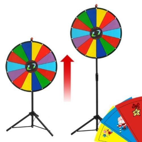 24&#039; Color Dry Erase Clicker Price Wheel 15 Slot with Tripod Brand New