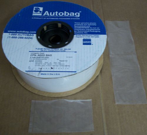 Roll 1,500 autobag small seed go bags flat poly 3-1/8&#034; x 5-1/4&#034; perforated reel! for sale