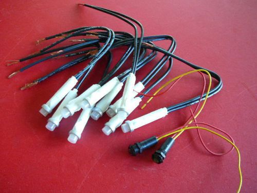 (10) new Littelfuse 12V,1/3W Amber Indicator Pilot Lights + (2) bonus 12V pilots