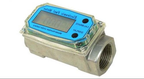 2015 urbine Digital Diesel Oval Gear Fuel Flow Meter BSPT/NPT 1&#039; 10-200L/Min