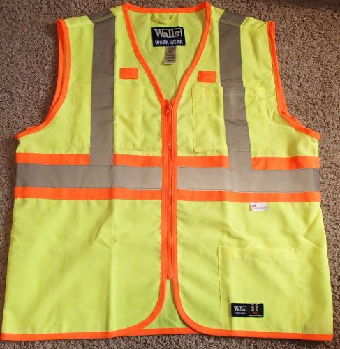 NEW ANSI II Premiun Safety Vest 3M Reflective Walls Work Wear Large L NIP