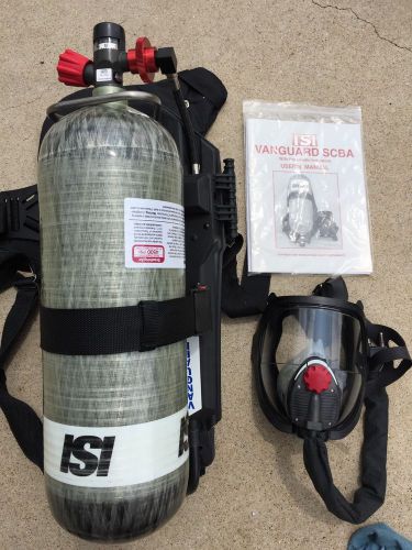 vanguard isi scba breathing system carbon tank face mask 4500 psi self contained