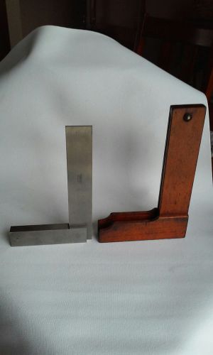 VINTAGE CLEAN LUFKIN 6&#034; NO. 166-6&#034; SOLID STEEL MACHINIST PRECISION SQUARE W/CASE