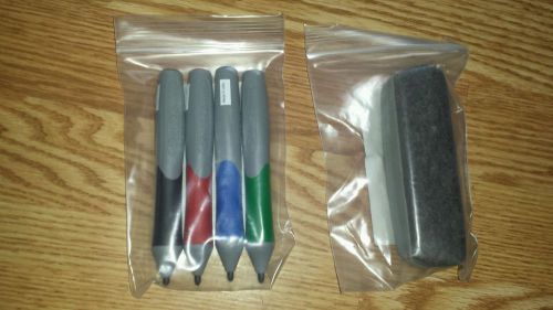 SMARTBOARD ERASER AND STYLUS 4 PEN SET (BLACK TIP) 00653-20 REV B SEALED IN BAG