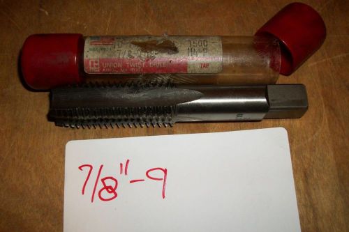 7/8&#034;-9  4 Flute HSS Plug Tap-Union Twist Drill Company