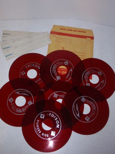 Vintage  Edison Voice Writer Flexi Disc 7” Record with paper sleeves 7  of each