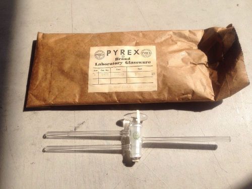 Pyrex 7400 2mm Glass Stopcock NOS