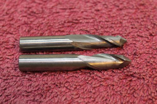 2 ACCUPRO 3/8&#034;-90 X 1&#034; X 2&amp;1/2&#034; CARBIDE DRILL MILL 2 FLUTES #313364 #317000 3/8