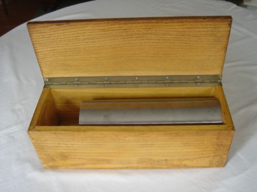 Cylindrical Square 3 1/2&#034; x 10&#034; , Oak Case, used