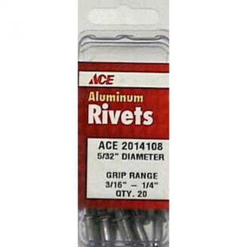 Rivet Al5/32X1/4Ace 20Pk Ace Pop Rivets 2014108 082901015857