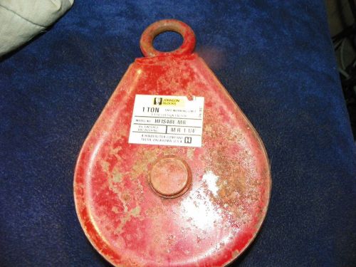 johnson blocks /pully  1 ton       used vintage model no # hf1s4be-mr