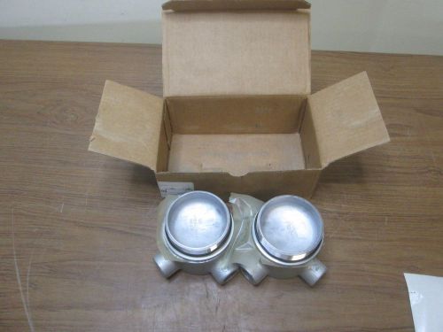 Box of 2 new crouse-hinds guat16 explosion proof conduit oulet box 1/2&#034; nib for sale