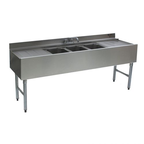 Eagle group ss underbar sink unit 3 compartment 72in x 20in - b6c-18-x for sale