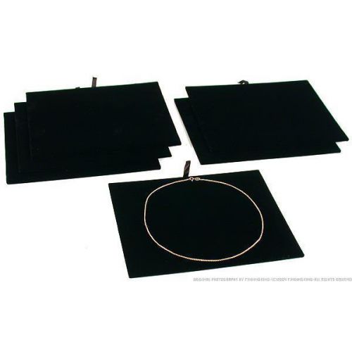 6 Jewelry Display Pad Insert Black Velvet Showcase Unit