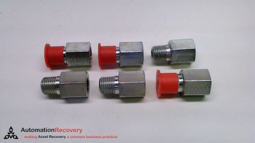 Adaptall 9035-04-04 - pack of 6 - pipe adapter, 1/4&#034; mnpt to 1/4&#034; fnpt,  #218738 for sale