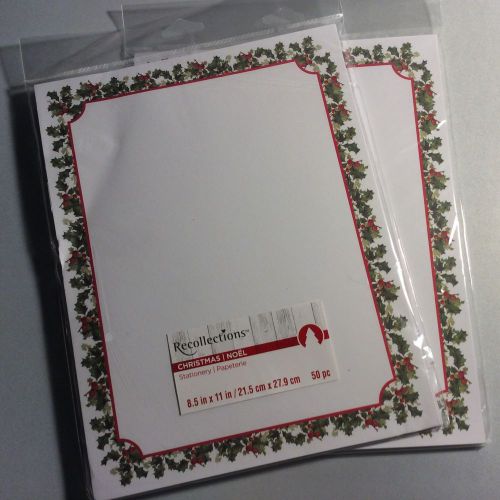 Holly Festive Laser / Inkjet Printer Stationary 2 pack (50 ct per package)