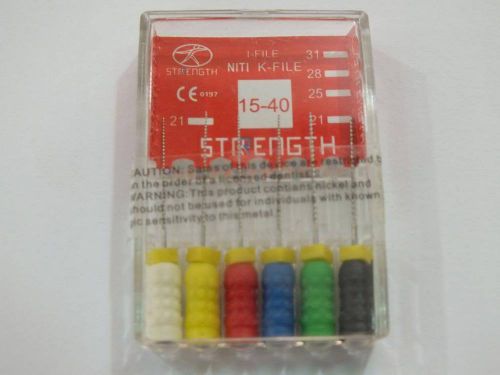 Orthodontic 6 NITI K-Files 21mm Assorted