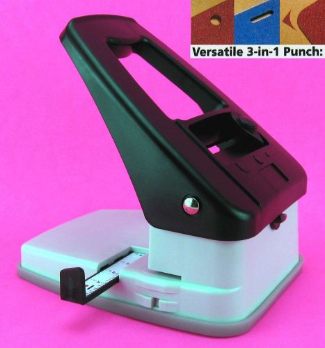 DESKTOP 3 in 1 SLOT ID CARD BADGE - 1/4 HOLE - CORNER ROUND PUNCH ADJUSTABLE NEW