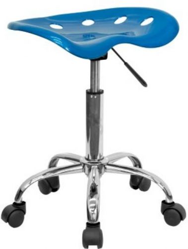 Flash Furniture Multi-Purpose Chrome Frame Stool - Bright Blue Flash Furniture