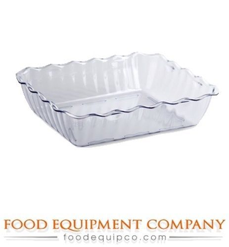 Cambro DC10152 Deli Crock square 4.9 qt. scalloped pattern clear  - Case of 6