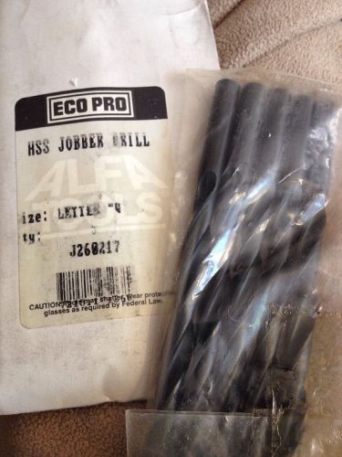 5 Bits, LETTER &#034;Q&#034; HSS Jobber Drill Bit, HSS, .3320 dia.