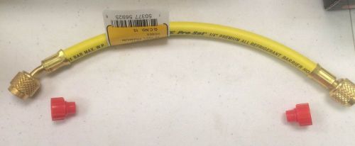 Specialized Refrigeration Service Hose, Yellow, 12&#034; R12, R22, R502, 1/4&#034;, R410A