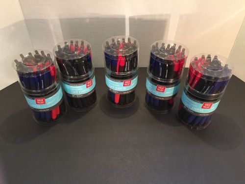 Bulk 120 Gel Pens 0.7mm 5 Packs Of 24 Red Blue And Black Pens  BIG SAVINGS!!!!!