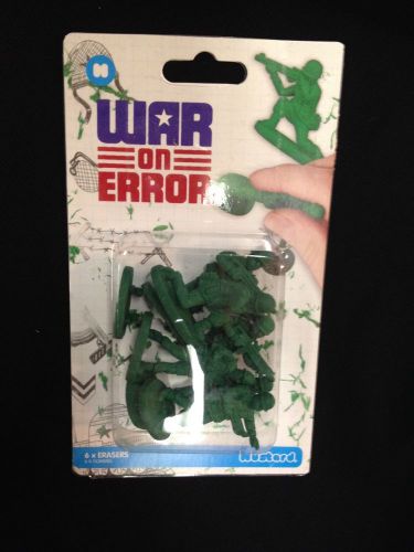 NWT - War on Error Erasers from Mustard