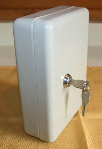 METAL WALL MOUNTED KEY CABINET SAFE 20 KEY HOOKS MODULAR TO ADD MORE