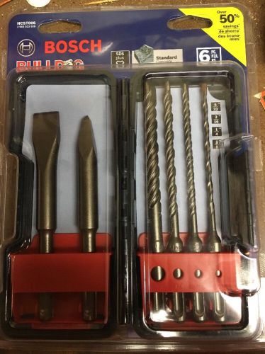 Bosch HCST006 SDS-plus Masonry Trade Bit Set Chisels and Carbide 6-piece