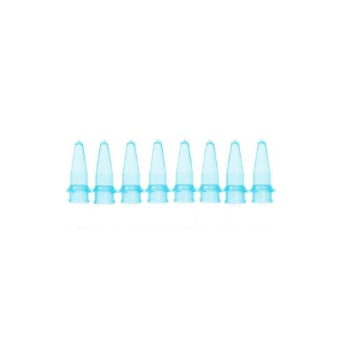 Bio Plas 5010-4 Polypropylene 0.2mL 8 Strip Micro Tube for Thermal Cycling, Blue