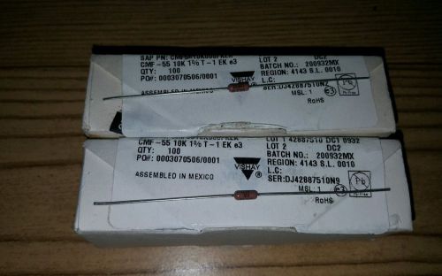 Lot x 200 Metal Film Resistors 1/2 W (500 mW) 10 000 ohm 10 K 1%