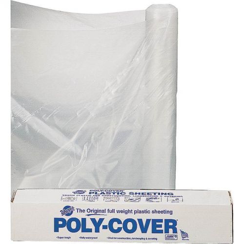 Polyfilm, 4 mil t, 14&#039; w x 100&#039; l, clear, plastic lbm poly 4x14-c clear plastic for sale