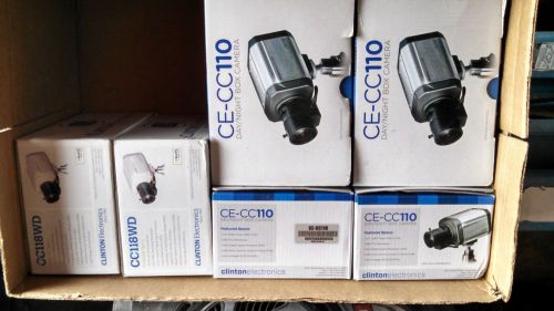 Clinton CC-CC110 Box Security Cameras (2)  with 2 new 2.8-10mm Lens