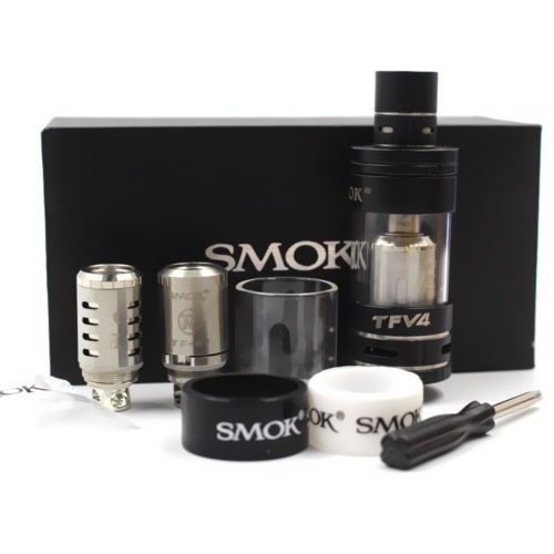 SMOK 5ml TFV4 Kit Sub Vapor TFV4 Tank Top Refill Triple RBA Atomizer Black #V