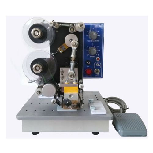 Semi-automatic electric hot stamp ribbon coding printer machine coder 120w 220v for sale
