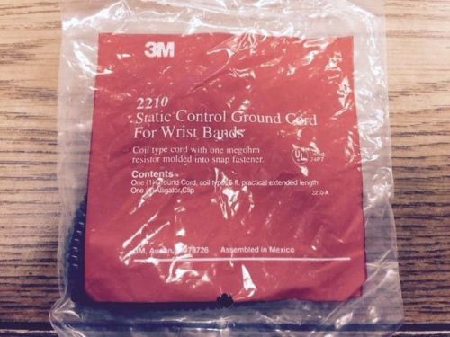 3m 2210 static control ground cord for charge-guard wrist band coil type for sale