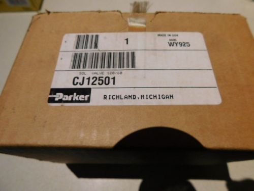 Parker Solenoid Valve CJ12501 NEW, 120VAC, 150PSI