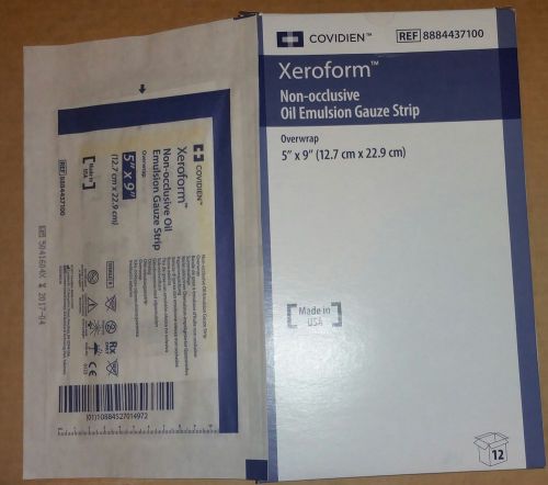 Covidien Kendall Xeroform Non-occlusive Oil Emulsion Gauze Dressing 5&#034;x9&#034; strips