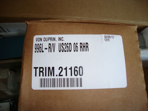 VON DUPRIN XP QEL 98L US32D RHR 996 LEVER TRIM  06