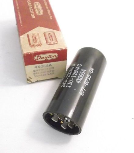 Dayton 4X065A Capacitor 243-292MFD 110-125 VAC Prepaid Shipping