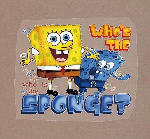 10 pcs SpongeBob Cartoon 8*6.5cm Iron On Transfer Paper for LIGHT Colored Fabric