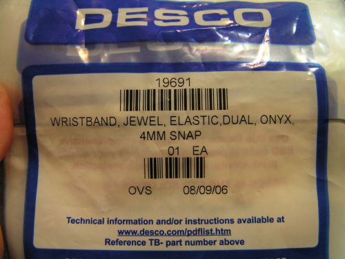 DESCO #19691 WRISTBAND - 4mm SNAP - ESD Protection, NEW