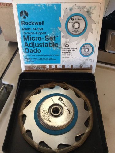 NEW ROCKWELL ADJUSTABLE DADO SAW No. 34-959  MICRO-SET WITH ORINGINAL BOX