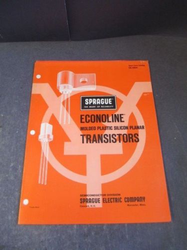 VINTAGE SPRAGUE ECONOLINE TRANSISTORS SHORT FORM CATALOG INTEGRATED CIRCUITS