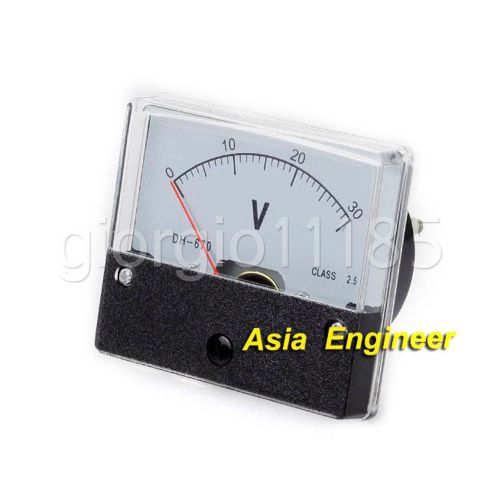 2pcs Rectangle Analog Volt Panel Meter Gauge DC 30V