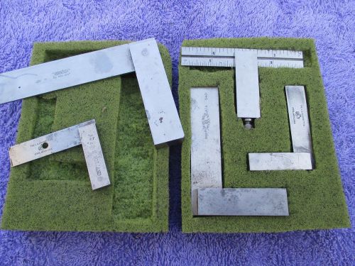 L. S. Starrett and Lufkin Machinist squares 5 piece set