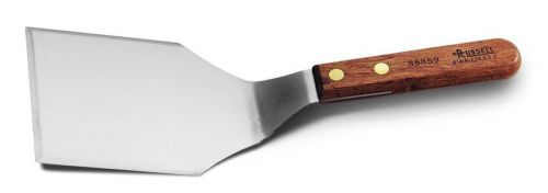 Dexter russell 85859 wood handle 5 x 4 hamburger turner heavy duty grill spatula for sale