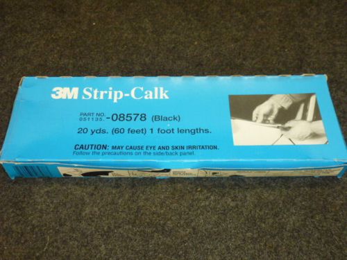 NOS! 3M STRP-CALK, 60&#039; of BLACK in 1&#039; LENGTHS, Part No. 08578